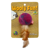 Wooly Fun Felted Wool Cat Toy - Feather Ball