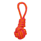 Rope Ball with Loop Handle - Coiled Handle / 16.5" / Orange/Magenta