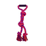 3-Knot Rope Tug with Handle - Purple/Magenta