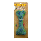 Wooly Fun Felted Wool Flat Bone - Green