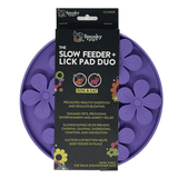 Spunky Pup Slow Feeder & Lick Pad Duo, Flower
