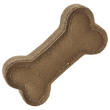 Dura-Fused Leather Chunky Dog Toy - Bone 6"