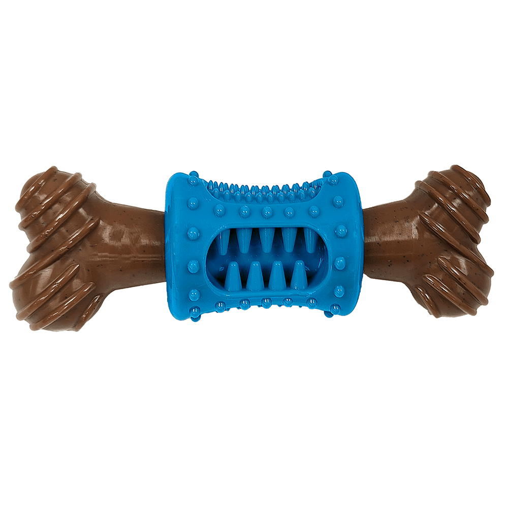 Bam-Bone Plus Dental Chew Toy, Bacon 6.5"