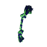 2-Knot Rope Bone - 8" / Blue/Green