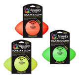 Spunky Pup Squeak & Glow Football Dog Toy