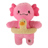 Axolotl Plush Dog Toy - With Duck Tube 10"