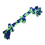 3-Knot Rope Bone - 15" / Blue/Green