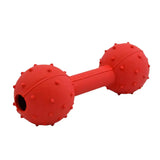 Hard Rubber Dog Toy - Pebble Dumbbell with Bell / 6"
