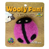 Wooly Fun Felted Wool Cat Toy - Lady Bug