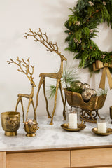 Kingly Reindeer Metal Decorative Figurines By Accent Decor