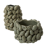 Layered Avocado Sculptural Ceramic Vessels By Accent Decor - Pot, 16.5" x 10.25" - Image 3