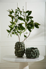 Layered Avocado Sculptural Ceramic Vessels By Accent Decor - Pot, 16.5" x 10.25" - Image 5