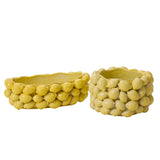 Layered Lemon Sculptural Ceramic Vessels By Accent Decor - Pot, 13.5" x 7.75" - Image 3