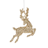 Leaping Deer Glass Ornament By Accent Decor