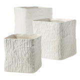 Linen Cube Ceramic Decorative Accent By Accent Decor