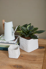 Linen Cube Ceramic Decorative Accent By Accent Decor