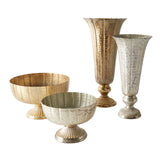 Lita Footed Metal Decorative Vessels By Accent Decor