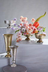 Lita and Footed Metal Compotes By Accent Decor