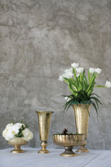 Lita Footed Metal Decorative Vessels By Accent Decor