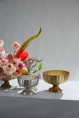 Lita Footed Metal Decorative Vessels By Accent Decor