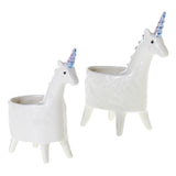 Lolly Unicorn Ceramic Planter By Accent Decor
