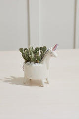 Lolly Unicorn Ceramic Planter By Accent Decor