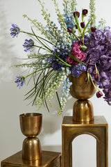 Lumos Footed Antique Gold Textured Decorative Urn By Accent Decor