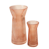 Lyrical Ribbed Glass Vase By Accent Decor