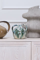 Mallika Hand-Painted Glossy Decorative Jug By Accent Decor