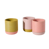 Manitoba with Saucer Pots (Set of 3) By Accent Decor