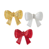 Metallic Bow Glass Ornament By Accent Decor