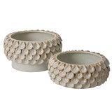 Mirabai Textured Glossy Bowl By Accent Decor