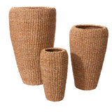 Mirabel Woven Natural Fibers Vases (Set of 3) By Accent Decor