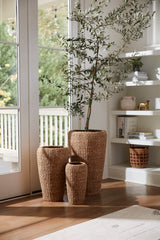 Mirabel Woven Natural Fibers Vases (Set of 3) By Accent Decor
