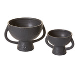 Mitla Footed Textured Sculptural Compotes By Accent Decor