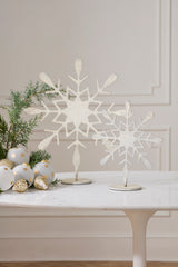 Moonlit Snowflake Display Stands By Accent Decor