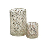 Moonlit Glass Votive Candleholders By Accent Decor