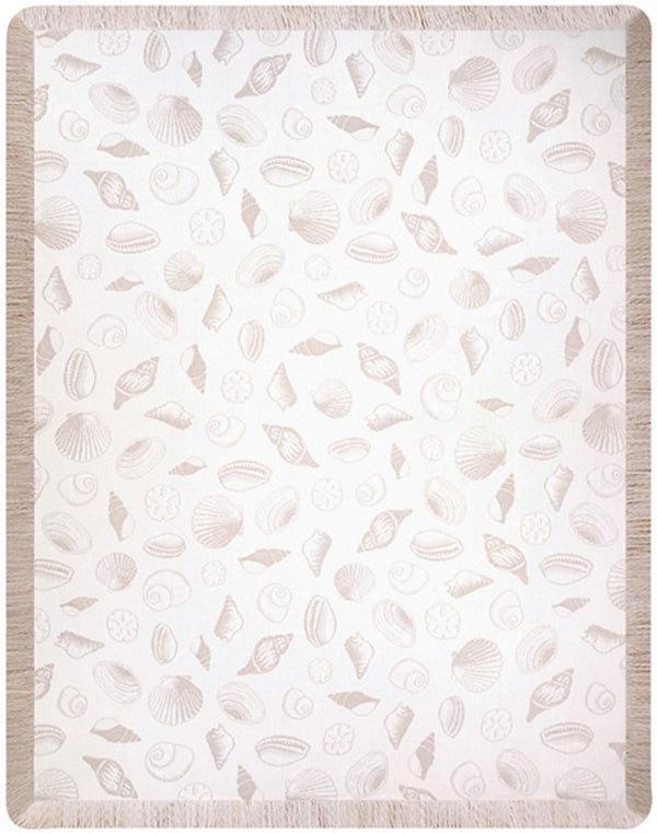 Manual Woodworkers & Weavers Seashells Rayon Throw Blanket 48" x 60" By Manual Woodworkers & Weavers
