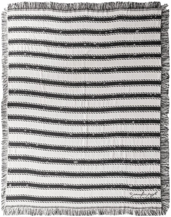Manual Woodworkers & Weavers Nautical Wonder 2 Layer Throw Blanket 46" x 60" By Jennifer Pugh