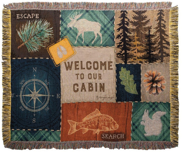 Manual Woodworkers & Weavers Escape To Nature Tapestry Throw Blanket 50" x 60" By Jennifer Pugh