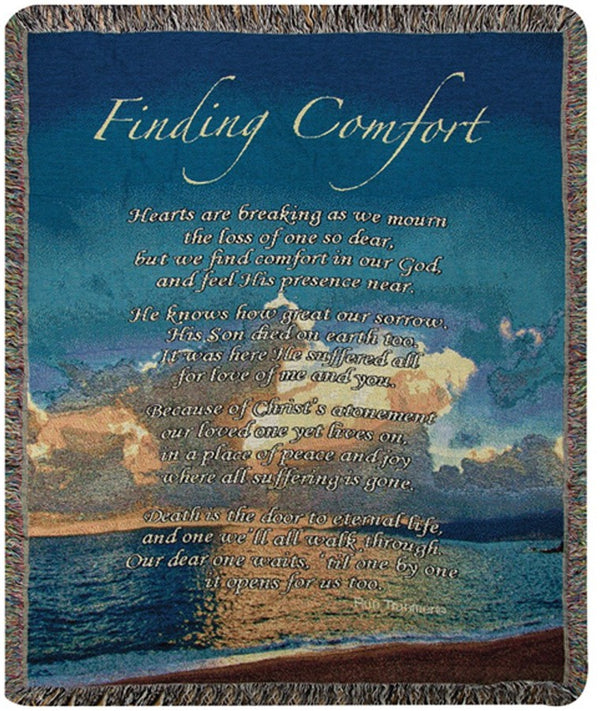 Manual Woodworkers & Weavers Finding Comfort Tapestry Throw Blanket 50" x 60" By Ron Tranmer