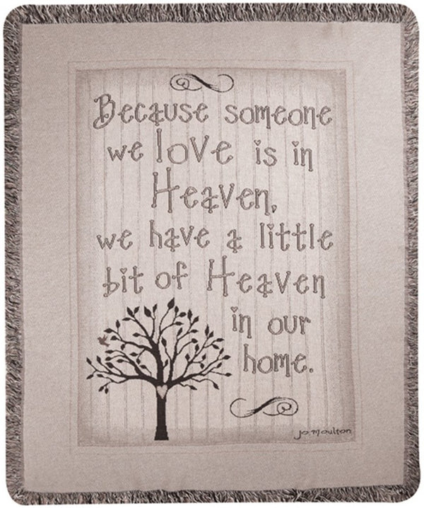 Manual Woodworkers & Weavers Heaven Tapestry Throw Blanket 50" x 60" By Jo Moulton