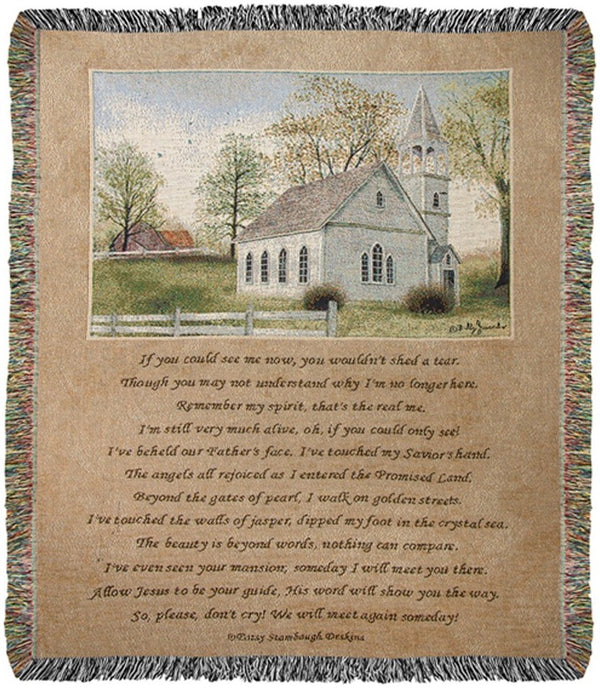 Manual Woodworkers & Weavers If You Could See Me Tapestry Throw Blanket 50" x 60" By Billy Jacobs