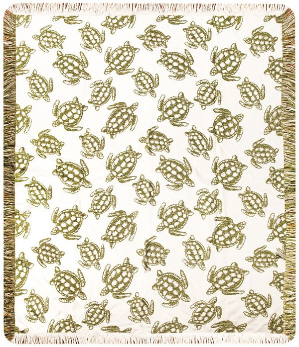 Manual Woodworkers & Weavers Sea Turtle Rayon Throw Blanket 48" x 60" By Manual Woodworkers & Weavers