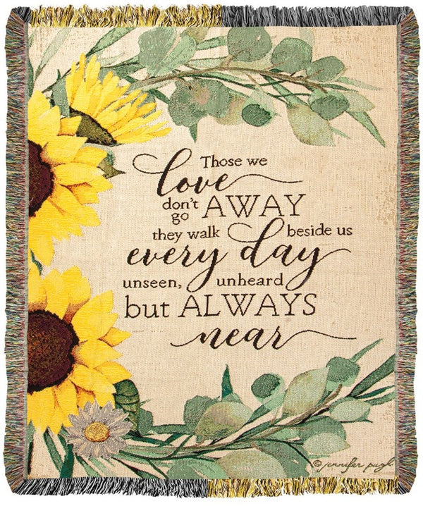 Manual Woodworkers & Weavers Those We Love Sunflowers Tapestry Throw Blanket 50" x 60" By Jennifer Pugh