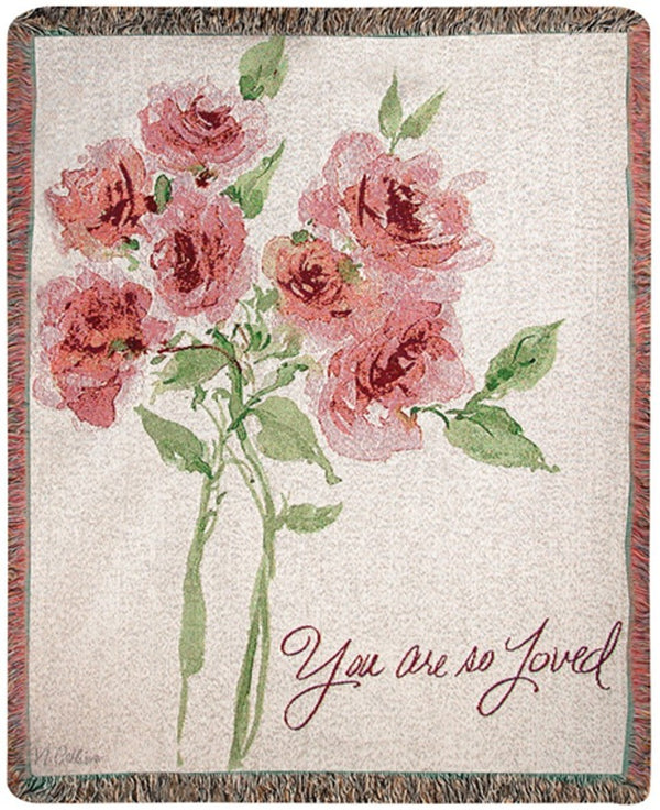Manual Woodworkers & Weavers You Are So Loved Tapestry Throw Blanket 50" x 60" By Martha Collins