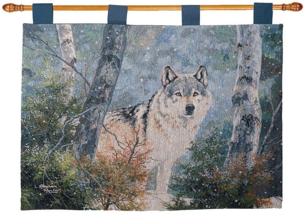 Manual Woodworkers & Weavers Snowy Silence Tapestry Wall Hanging 36" x 26" By Abraham Hunter