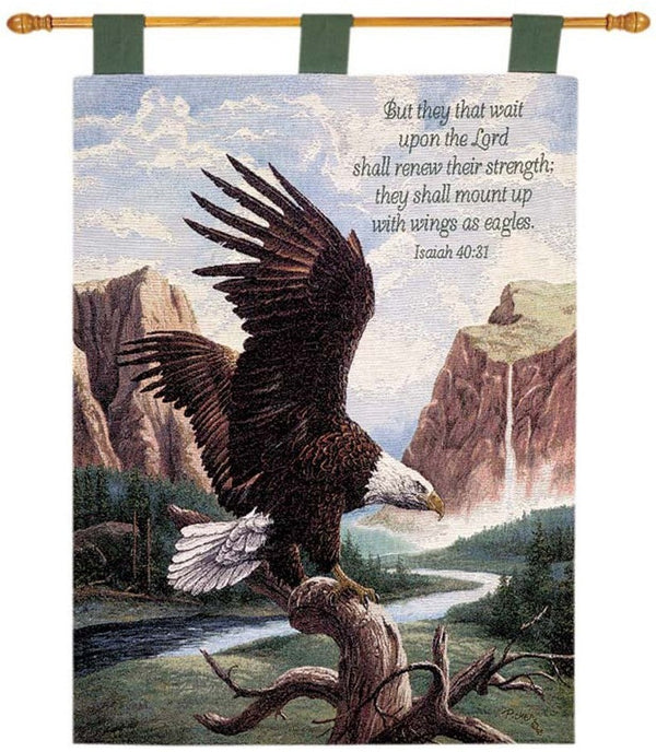 Manual Woodworkers & Weavers Freedom With Verse Tapestry Wall Hanging 36" x 26" By Manual Woodworkers & Weavers