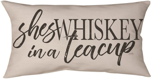 Manual Woodworkers & Weavers She's Whiskey Climaweave Throw Pillow 17" x 9" By Manual Woodworkers & Weavers