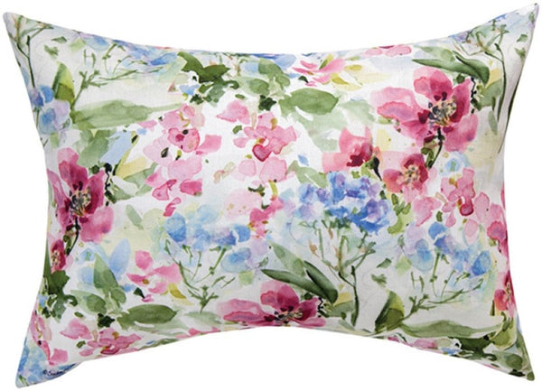Manual Woodworkers & Weavers Watercolor Birds & Butterflies Climaweave Throw Pillow 18" x 13" By Susan Winget